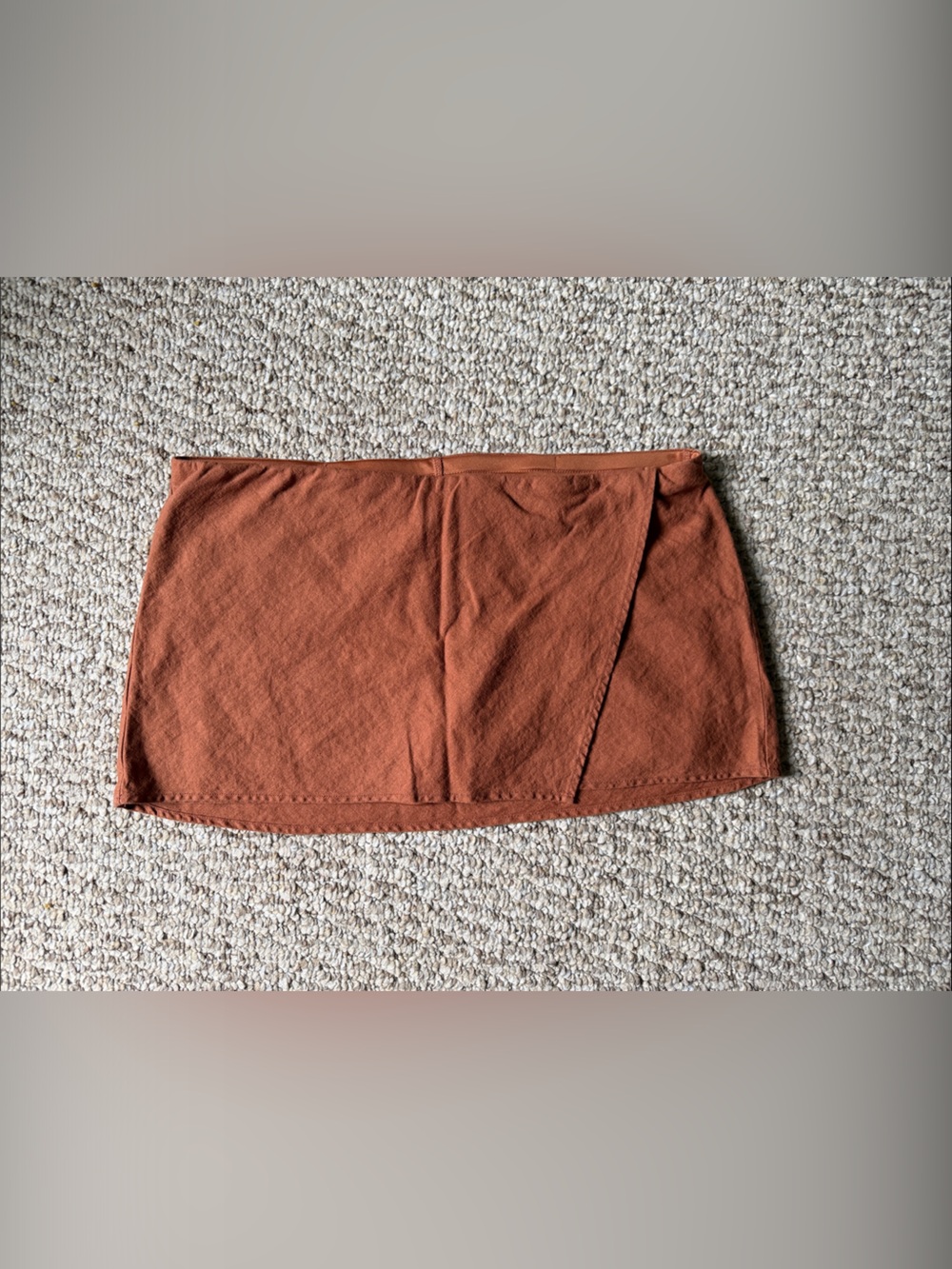 A New Day Linen Skort in Burnt Orange, size Large